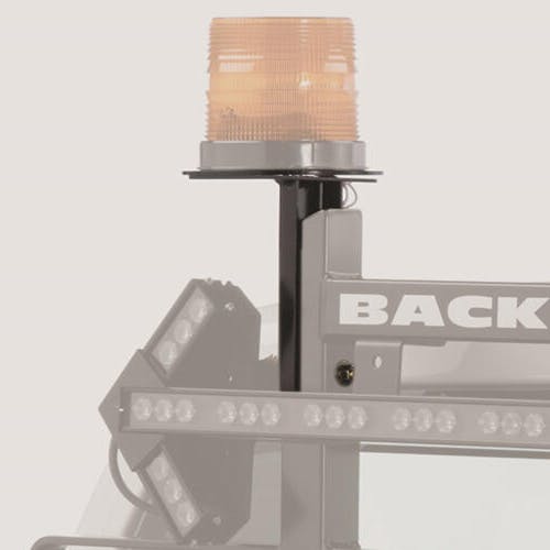 BackRack Corner Mount Safety Light Bracket Driver Side 6.5 inch Teardrop Base