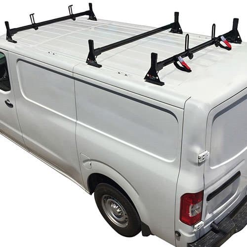 Vantech Nissan NV - 3 Bar Steel Ladder Racks H1303 Black