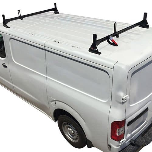 Vantech Nissan NV - 2 Bar Aluminum Ladder Racks H1312 Black