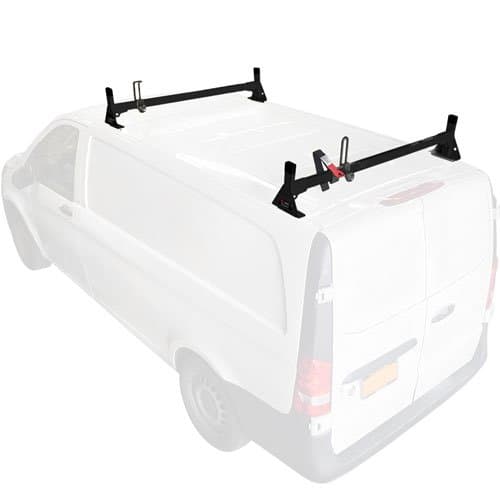 Vantech Mercedes Metris 2016+ - 2 Bar Steel Ladder Racks H1392 Black