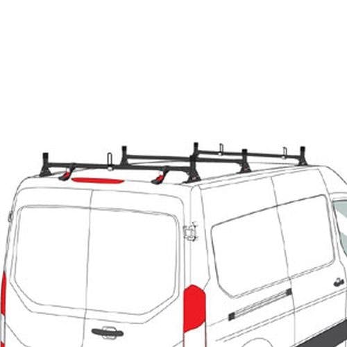 Vantech Ford Transit Cargo 2015+ - 3 Bar Steel Ladder Racks H1723 Black